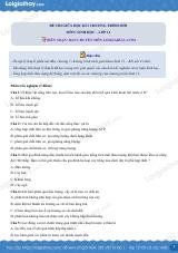 Đề thi giữa kì 1 Sinh 11 Kết nối tri thức - Đề số 4